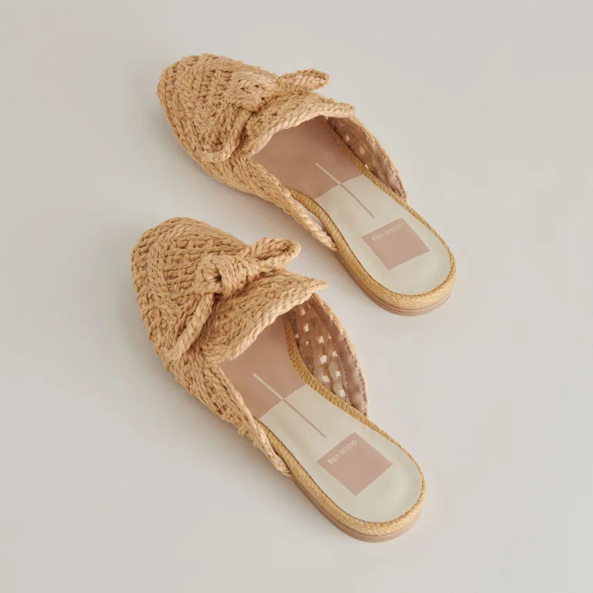SABOR FLATS LT NATURAL RAFFIA^Dolce Vita New