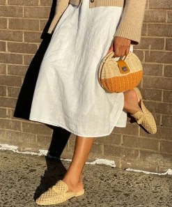 SABOR FLATS LT NATURAL RAFFIA^Dolce Vita New