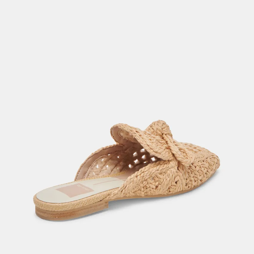 SABOR FLATS LT NATURAL RAFFIA^Dolce Vita New