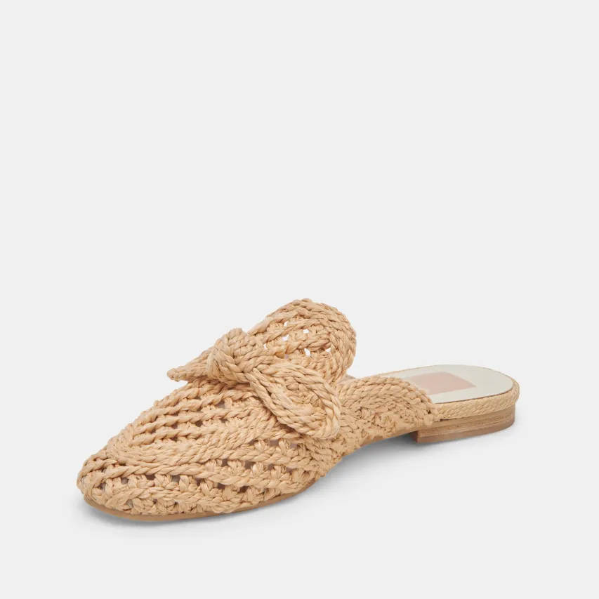 SABOR FLATS LT NATURAL RAFFIA^Dolce Vita New