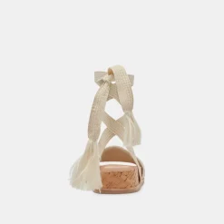 SALACY SANDALS WHITE NATURAL RAFFIA^Dolce Vita Outlet