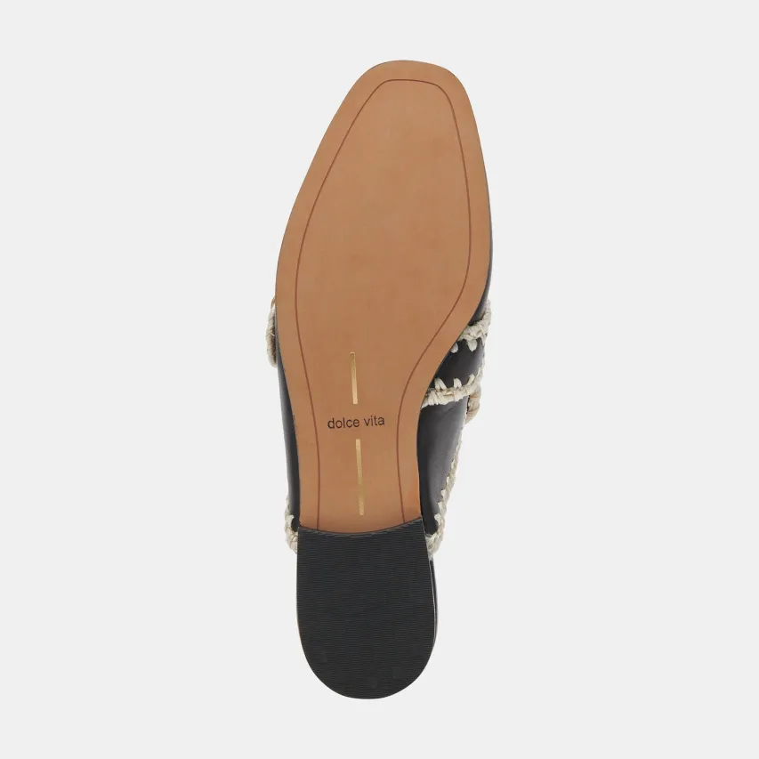 SANTEL STITCH FLATS BLACK LEATHER^Dolce Vita Outlet