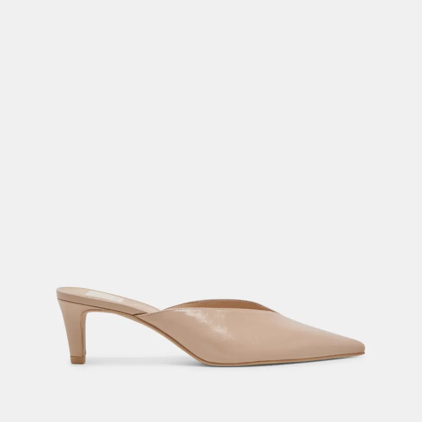 SARINA HEELS BEIGE CRINKLE PATENT^Dolce Vita Hot