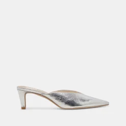 SARINA HEELS SILVER DISTRESSED LEATHER^Dolce Vita Best
