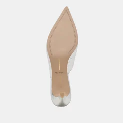 SARINA HEELS SILVER DISTRESSED LEATHER^Dolce Vita Best