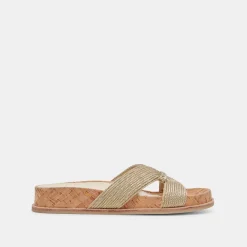 SELDA SANDALS GOLD RAFFIA^Dolce Vita Best