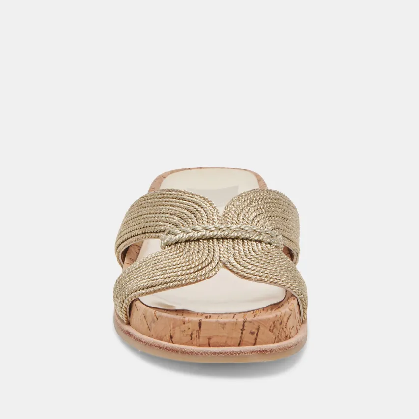 SELDA SANDALS GOLD RAFFIA^Dolce Vita Best