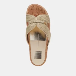 SELDA SANDALS GOLD RAFFIA^Dolce Vita Best