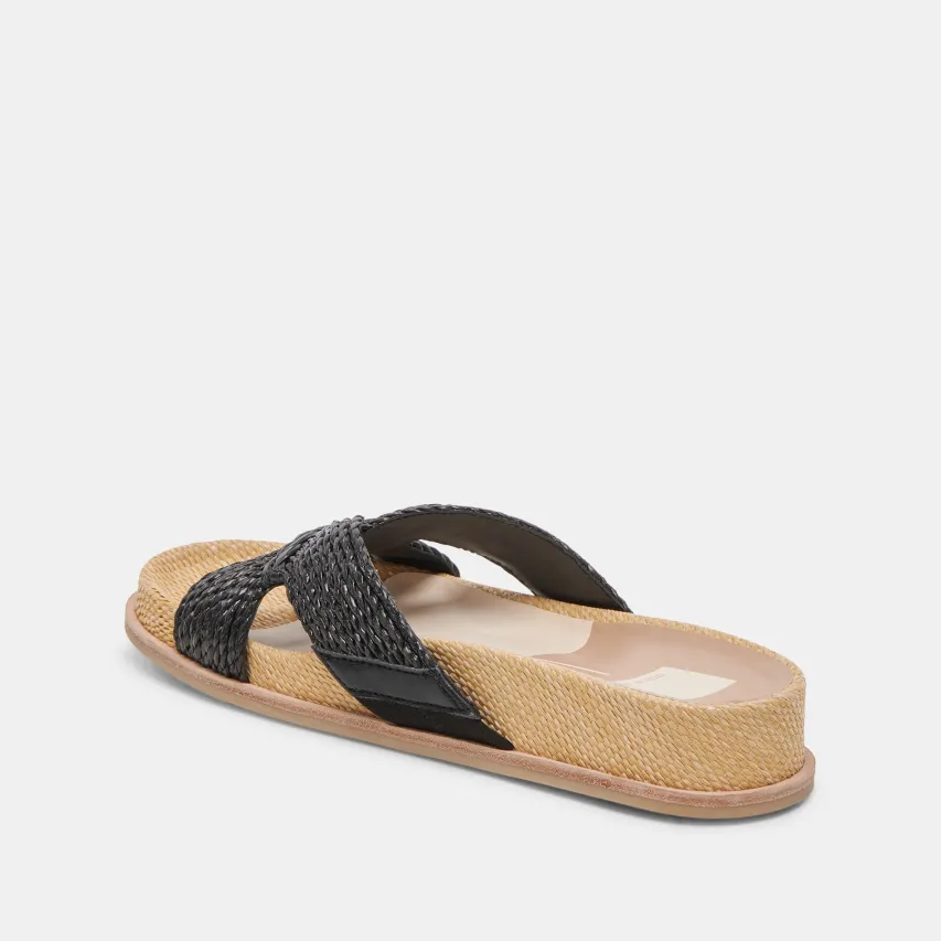 SELDA SANDALS ONYX RAFFIA^Dolce Vita New
