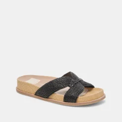 SELDA WIDE SANDALS ONYX RAFFIA^Dolce Vita Outlet