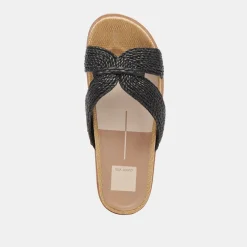 SELDA WIDE SANDALS ONYX RAFFIA^Dolce Vita Outlet