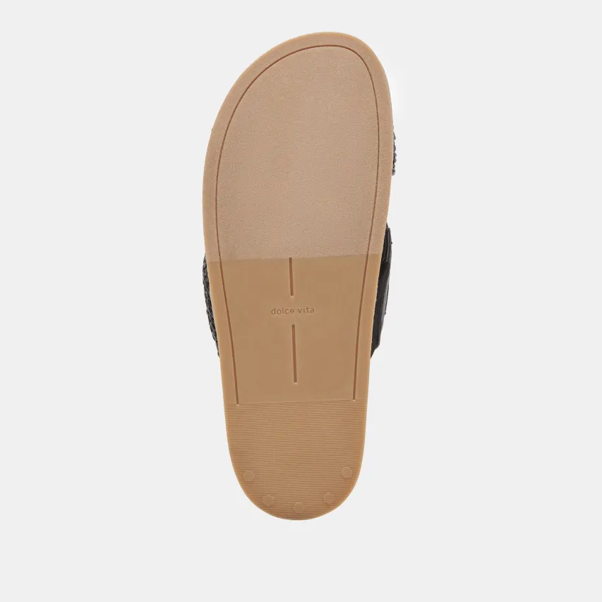 SELDA WIDE SANDALS ONYX RAFFIA^Dolce Vita Outlet