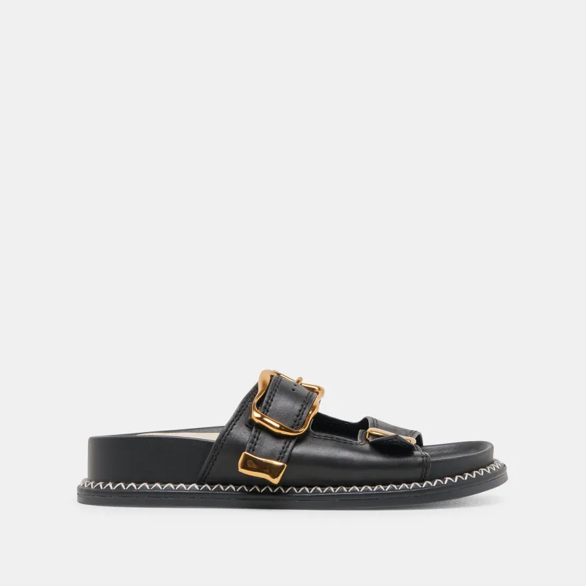SEVANA SANDALS BLACK LEATHER^Dolce Vita Hot