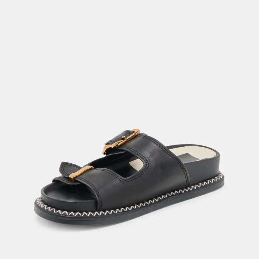 SEVANA SANDALS BLACK LEATHER^Dolce Vita Hot