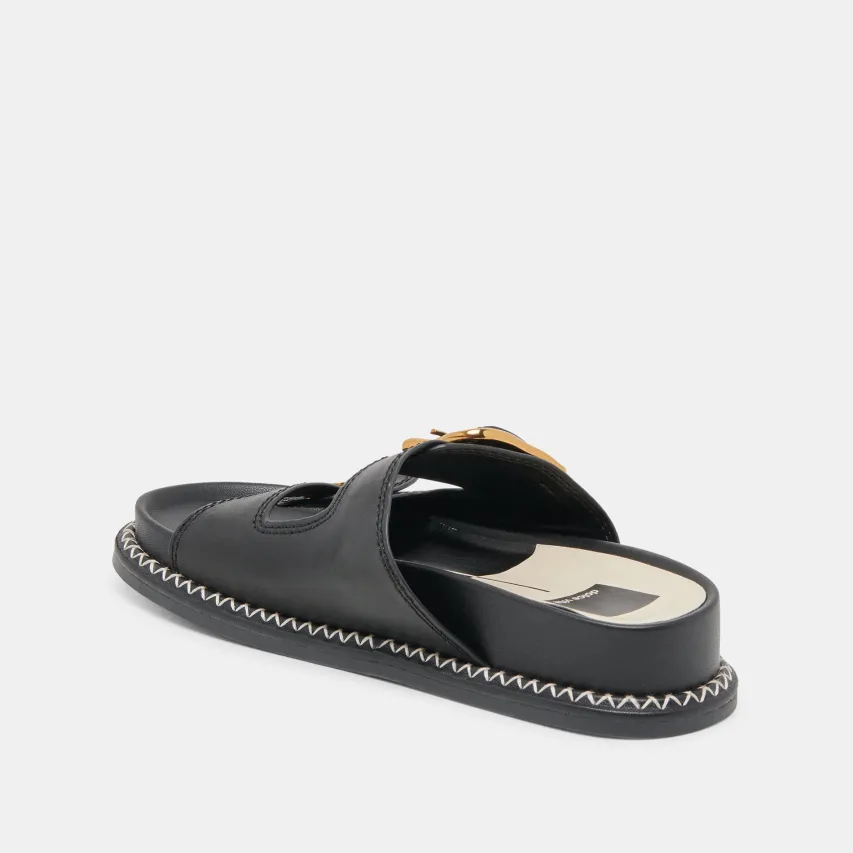 SEVANA SANDALS BLACK LEATHER^Dolce Vita Hot
