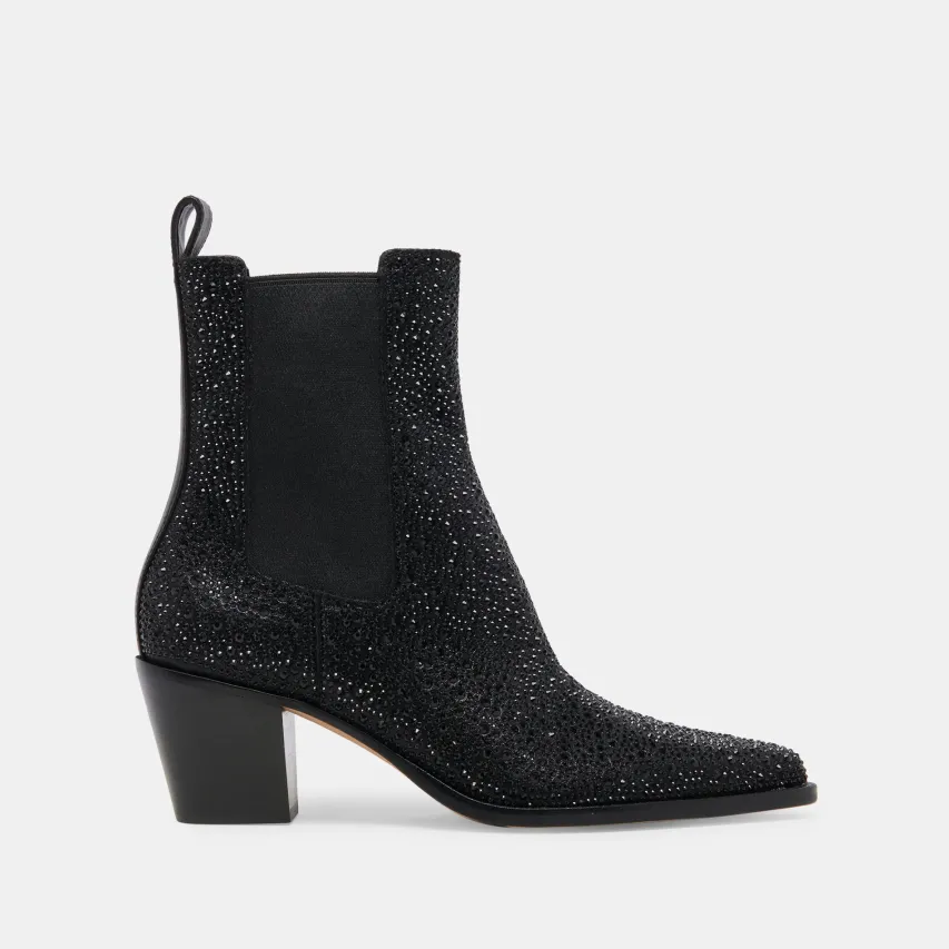 SHADIE CRYSTAL BOOTIES BLACK METALLIC CRYSTAL^Dolce Vita Hot