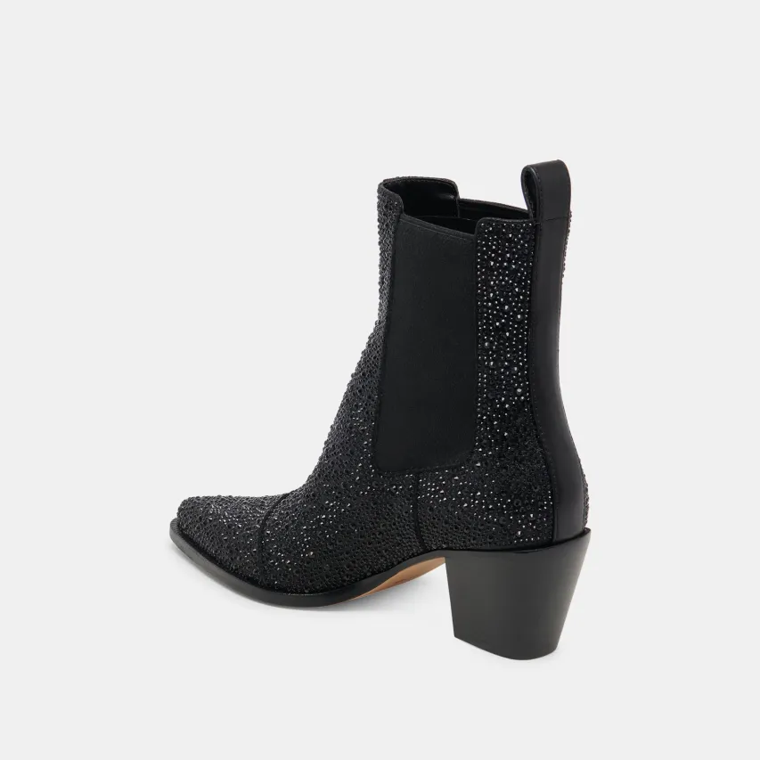 SHADIE CRYSTAL BOOTIES BLACK METALLIC CRYSTAL^Dolce Vita Hot
