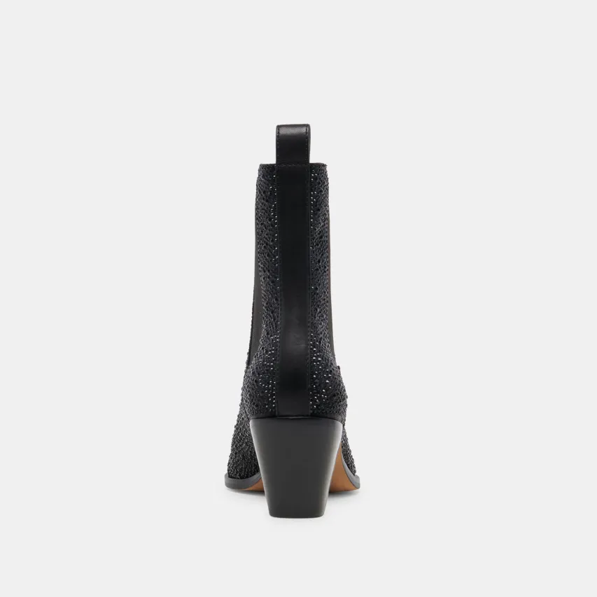 SHADIE CRYSTAL BOOTIES BLACK METALLIC CRYSTAL^Dolce Vita Hot