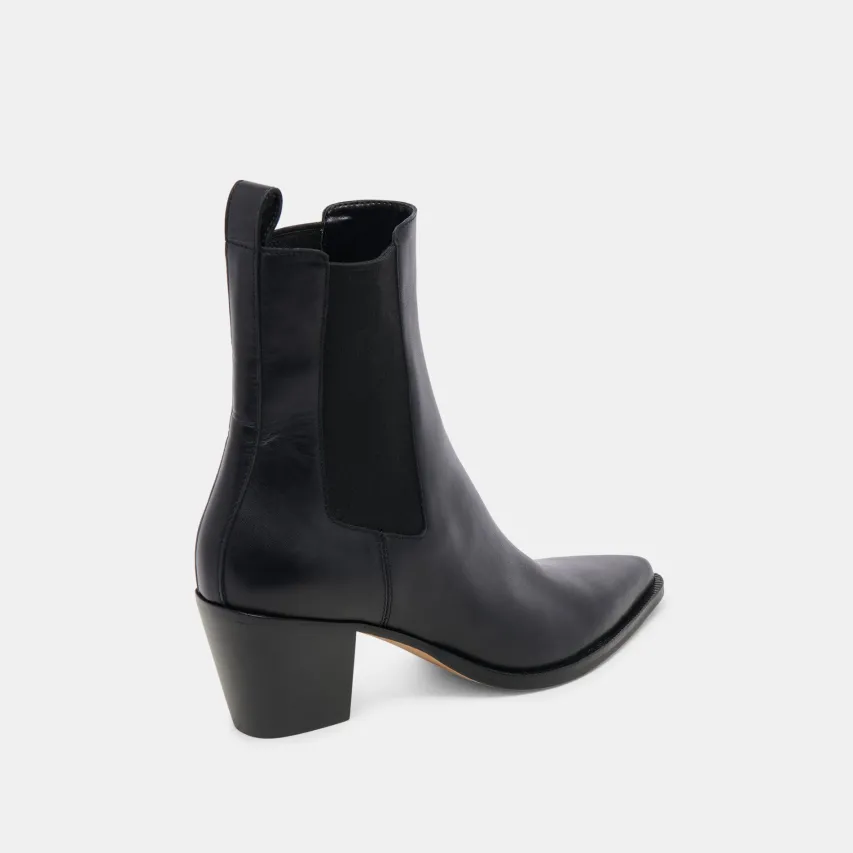 SHADIE H2O WIDE BOOTIES BLACK LEATHER^Dolce Vita Best
