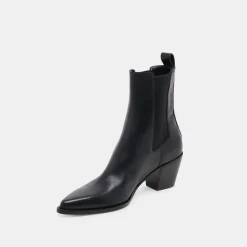 SHADIE H2O WIDE BOOTIES BLACK LEATHER^Dolce Vita Best