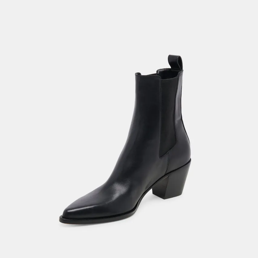 SHADIE H2O WIDE BOOTIES BLACK LEATHER^Dolce Vita Best