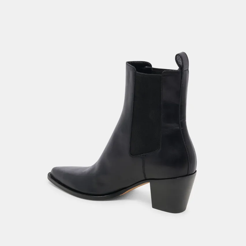 SHADIE H2O WIDE BOOTIES BLACK LEATHER^Dolce Vita Best