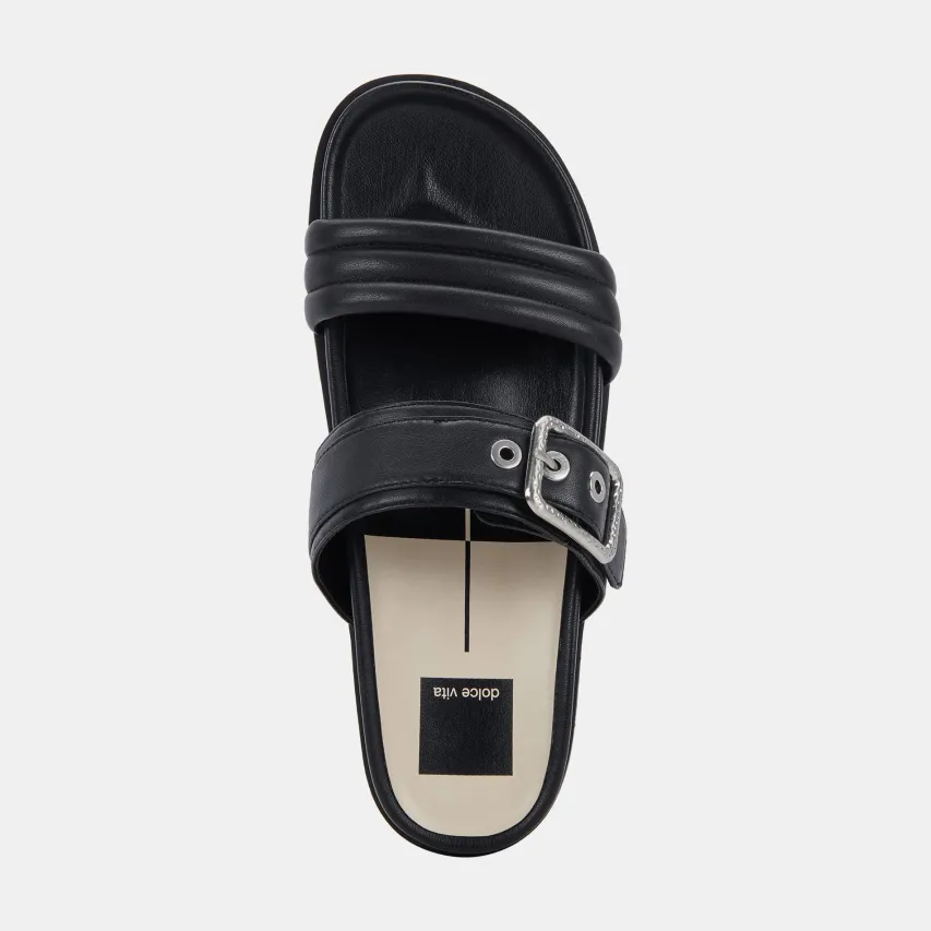 SHAILA SANDALS BLACK LEATHER^Dolce Vita Outlet