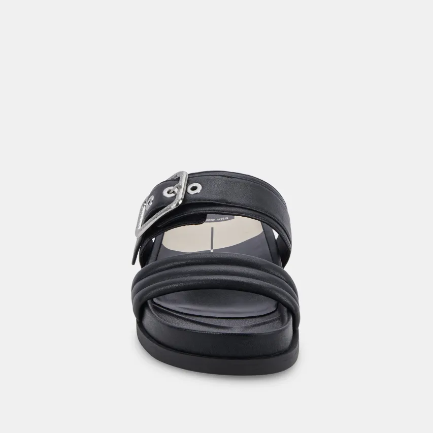SHAILA SANDALS BLACK LEATHER^Dolce Vita Outlet
