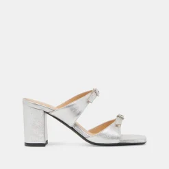 SHANE HEELS SILVER METALLIC LEATHER^Dolce Vita Fashion