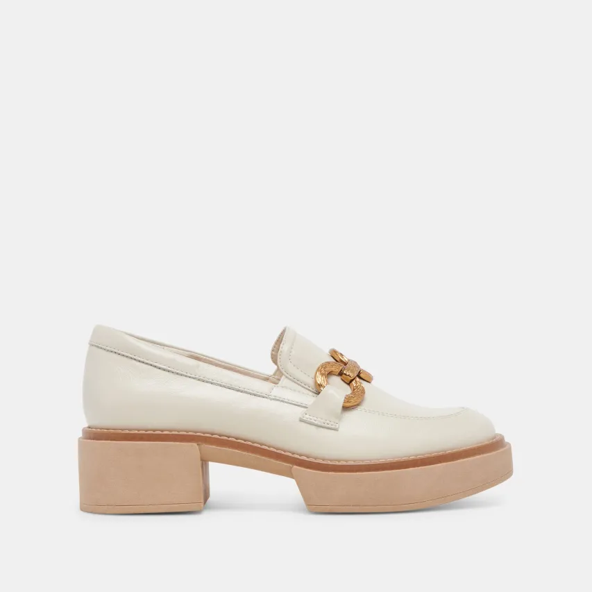 SHEENA LOAFERS IVORY CRINKLE PATENT^Dolce Vita Clearance