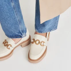 SHEENA LOAFERS IVORY CRINKLE PATENT^Dolce Vita Clearance