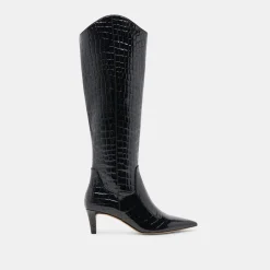 SHILAH BOOTS NOIR EMBOSSED LEATHER^Dolce Vita Best