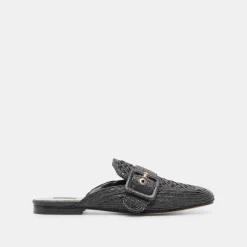 SIANNA FLATS BLACK RAFFIA^Dolce Vita New