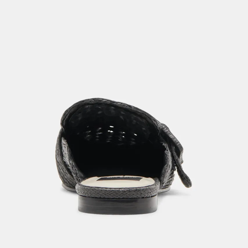 SIANNA FLATS BLACK RAFFIA^Dolce Vita New