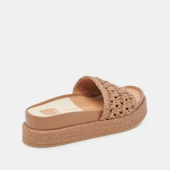 SIDONA SANDALS BROWN RAFFIA^Dolce Vita New