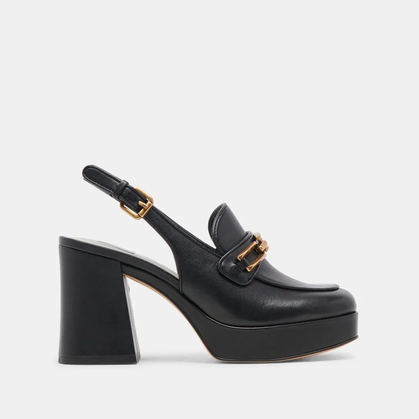 SIRUS HEELS BLACK LEATHER^Dolce Vita Online