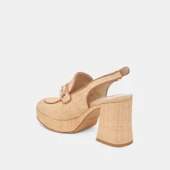 SIRUS HEELS LT NATURAL RAFFIA^Dolce Vita Fashion