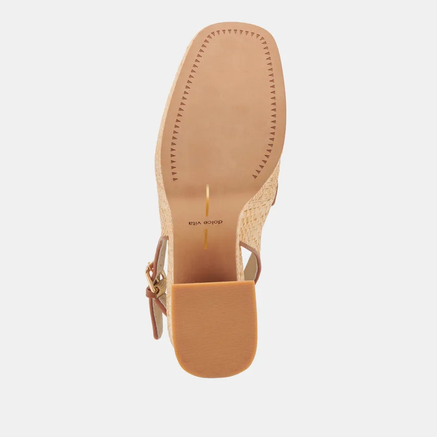 SIRUS HEELS LT NATURAL RAFFIA^Dolce Vita Fashion