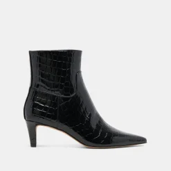 SONDRA BOOTIES NOIR EMBOSSED LEATHER^Dolce Vita Clearance