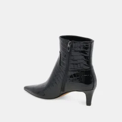 SONDRA BOOTIES NOIR EMBOSSED LEATHER^Dolce Vita Clearance