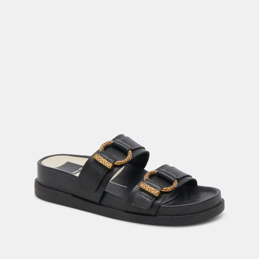 SOYA SANDALS ONYX LEATHER^Dolce Vita Hot