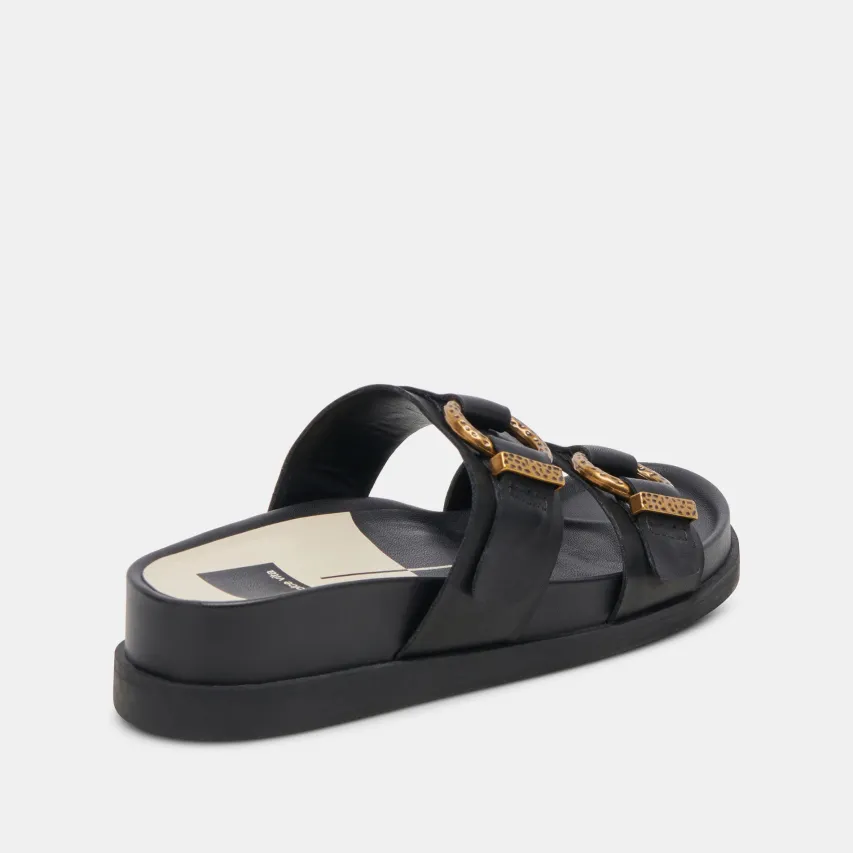 SOYA SANDALS ONYX LEATHER^Dolce Vita Hot