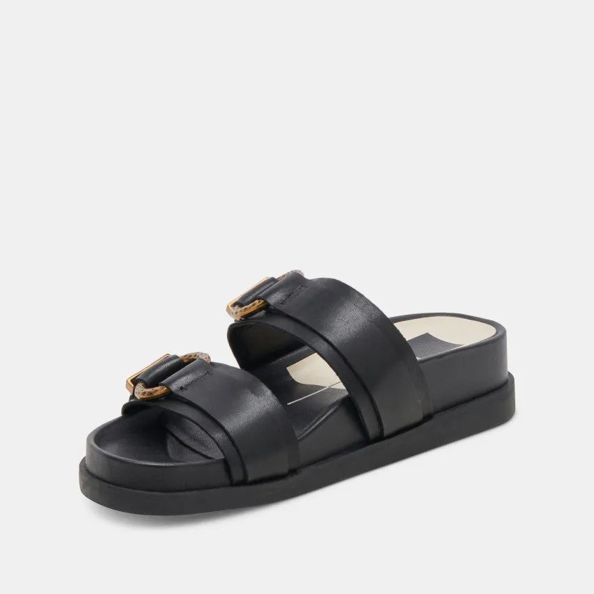 SOYA SANDALS ONYX LEATHER^Dolce Vita Hot
