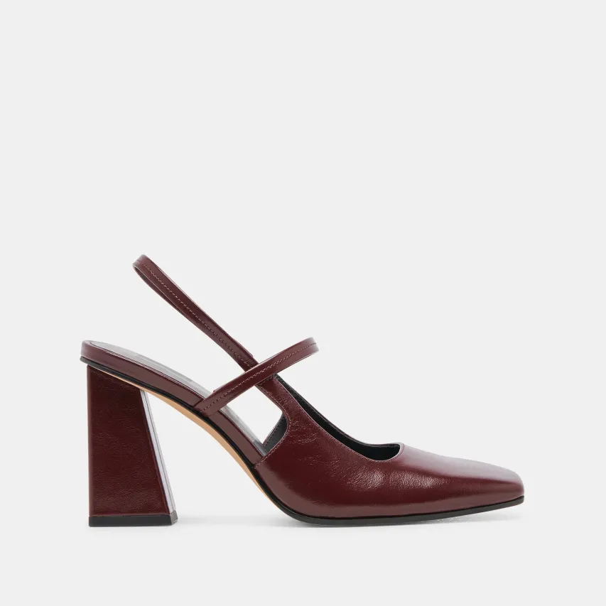 SOYER HEELS BURGUNDY CRINKLE PATENT^Dolce Vita Clearance