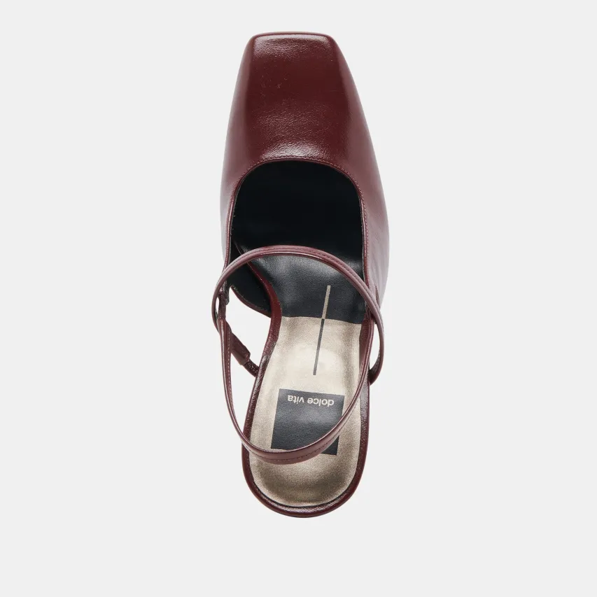 SOYER HEELS BURGUNDY CRINKLE PATENT^Dolce Vita Clearance