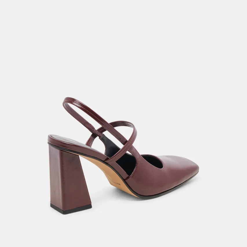 SOYER HEELS BURGUNDY CRINKLE PATENT^Dolce Vita Clearance