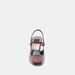 SOYER HEELS BURGUNDY CRINKLE PATENT^Dolce Vita Clearance