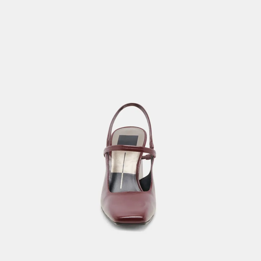 SOYER HEELS BURGUNDY CRINKLE PATENT^Dolce Vita Clearance