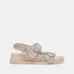 STARLA PRIDE SANDALS WHITE MULTI RAFFIA^Dolce Vita Clearance