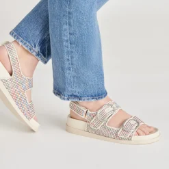 STARLA PRIDE SANDALS WHITE MULTI RAFFIA^Dolce Vita Clearance
